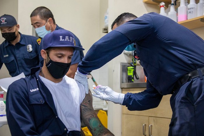 LAFD receives COVID-19 vaccines