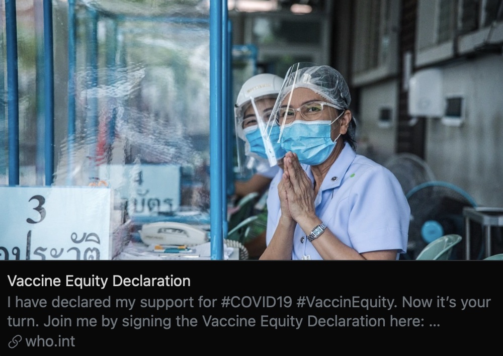 World Waking Up To Vaccine Equity