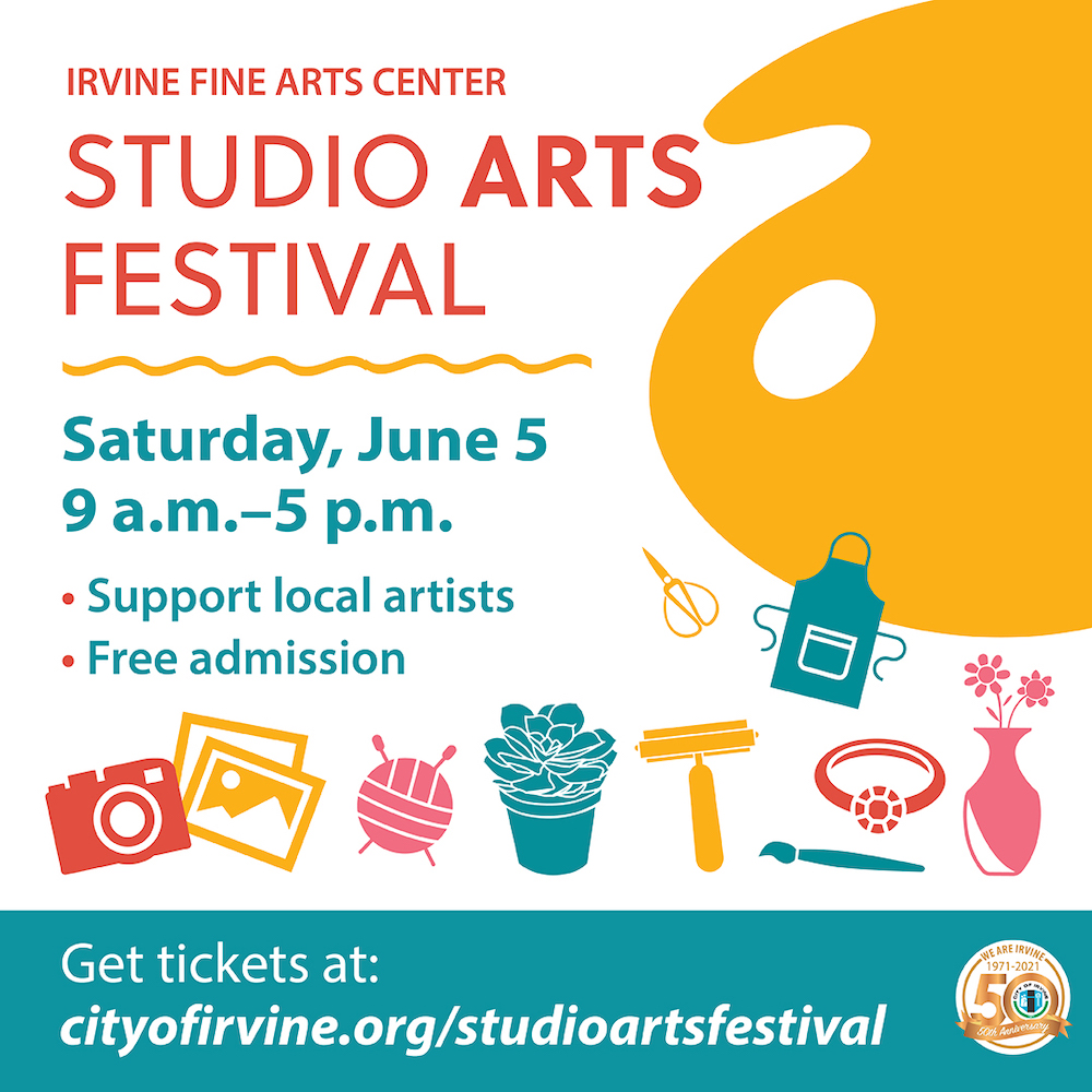 Irvine Fine Arts Center’s 27th Annual Studio Arts Festival is June 5