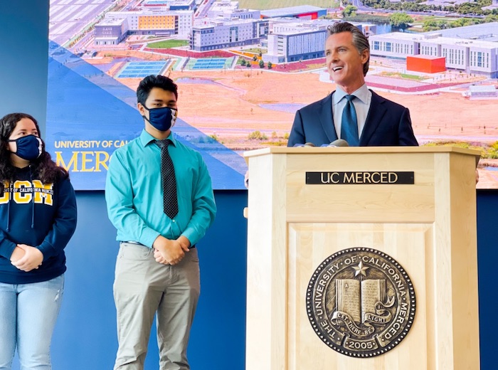 Governor Newsom Visits UC Merced, Highlights Equity Efforts of Future Medical School